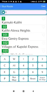 Oahu Honolulu Bus Tracker android App screenshot 1